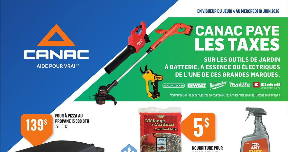 Circulaire Canac du 4 au 10 juin 2026
