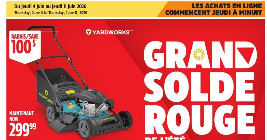 Circulaire Canadian Tire du 4 au 11 juin 2026