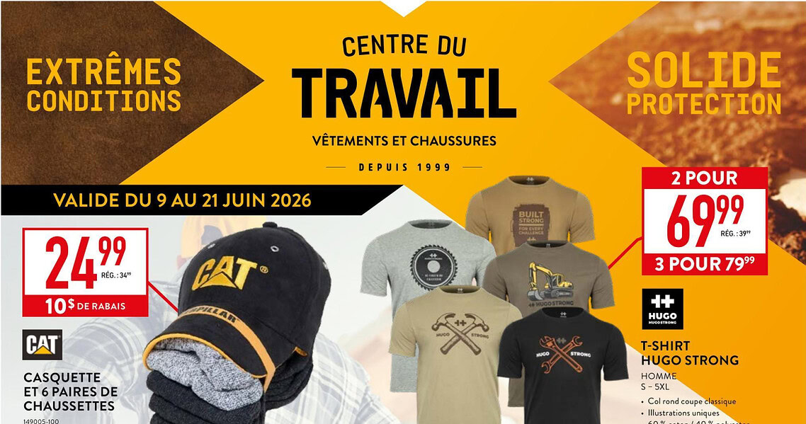 Circulaire Centre du Travail du 9 au 21 juin 2026