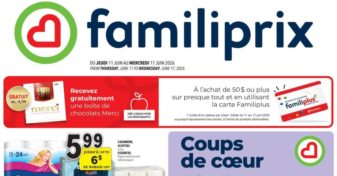 Circulaire Familiprix du 11 au 17 juin 2026