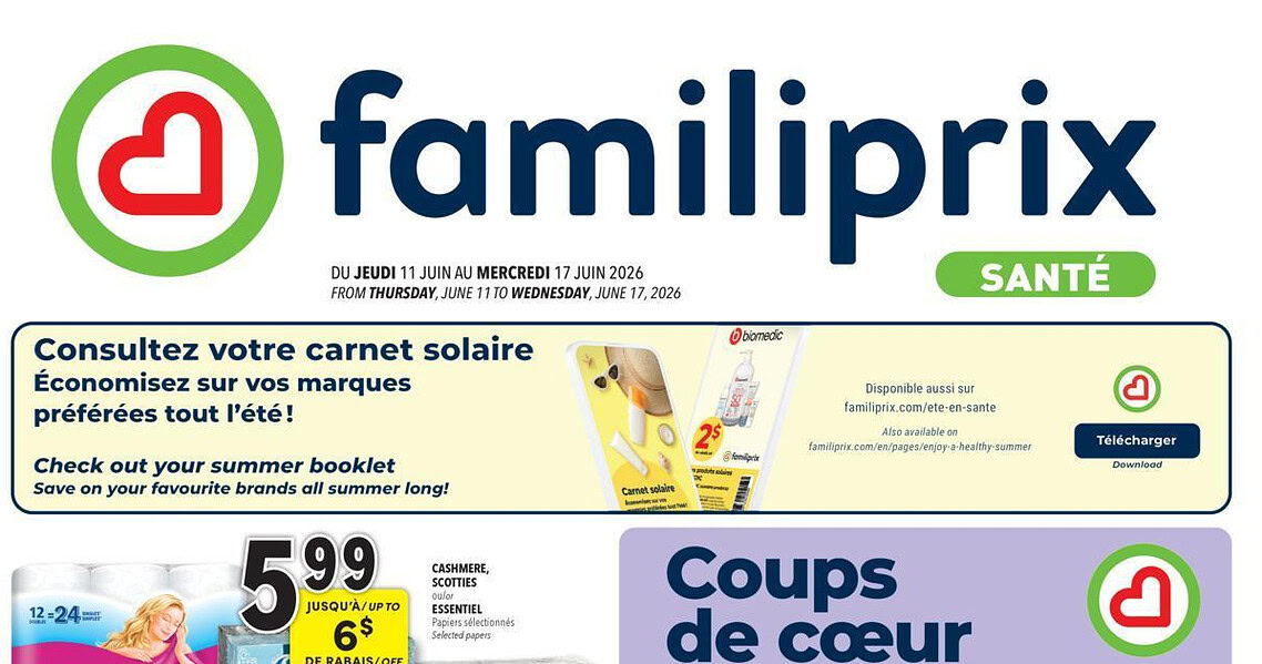 Circulaire Familiprix du 11 au 17 juin 2026
