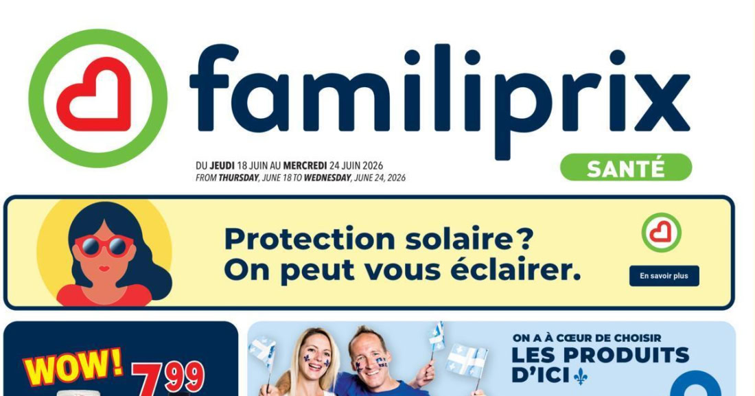Circulaire Familiprix du 18 au 24 juin 2026