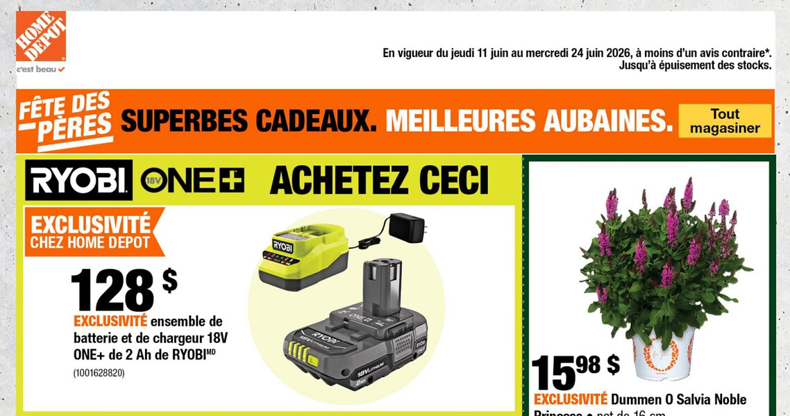 Circulaire Home Depot du 11 au 24 juin 2026