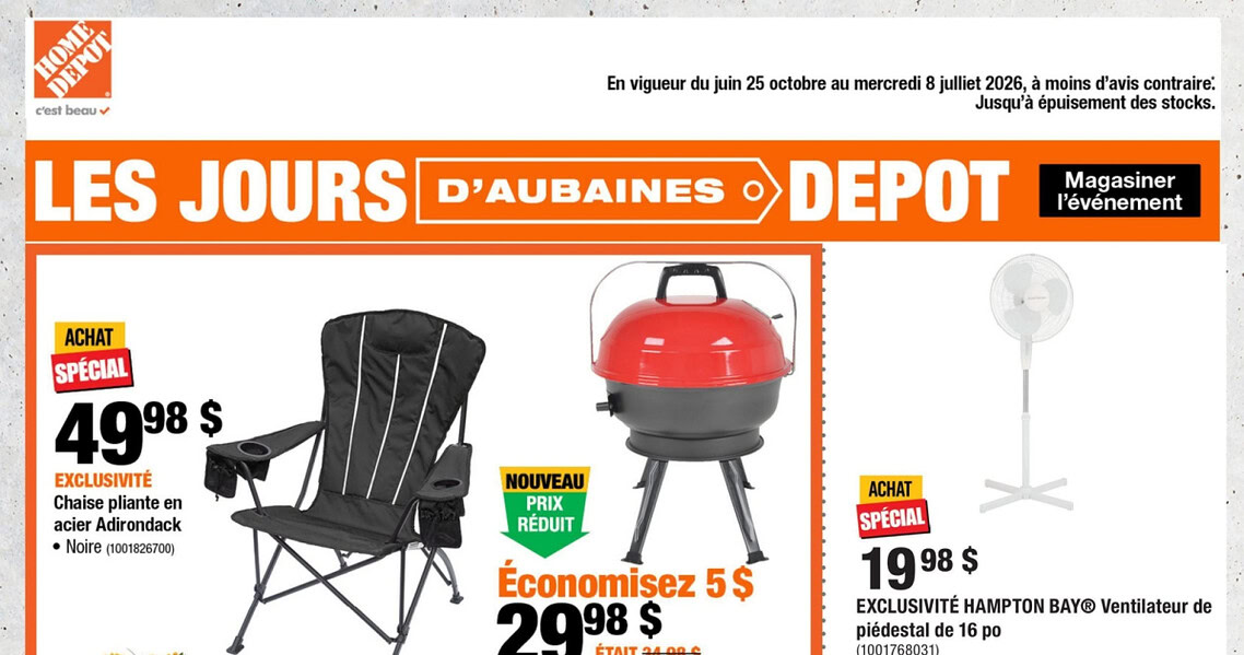 Circulaire Home Depot du 25 juin au 8 juillet 2026