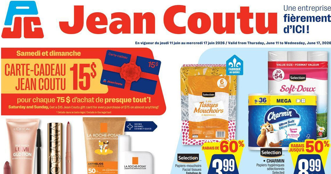 Circulaire Jean Coutu du 11 au 17 juin 2026
