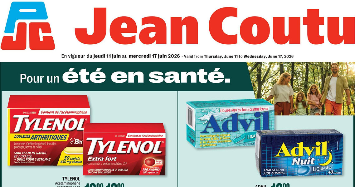 Circulaire Jean Coutu du 11 au 17 juin 2026