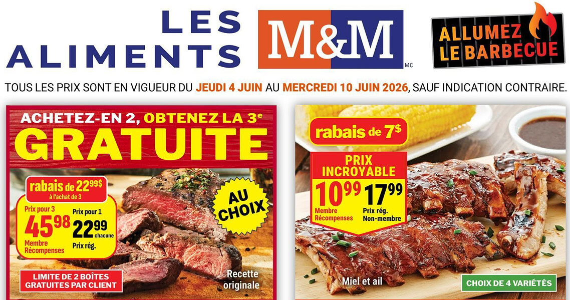 Circulaire Les aliments M&M du 4 au 10 juin 2026