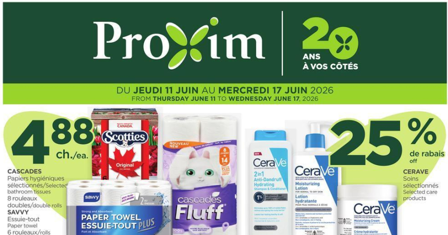 Circulaire Proxim du 11 au 17 juin 2026