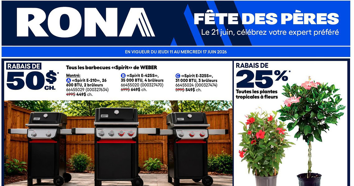 Circulaire RONA du 11 au 17 juin 2026