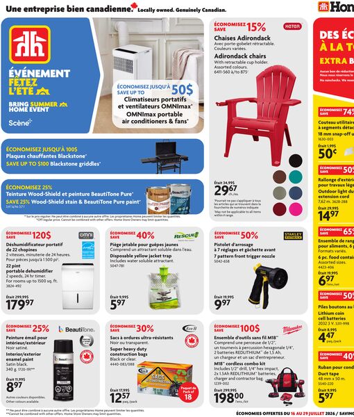 Circulaire Home Hardware du 16 au 29 juillet 2026