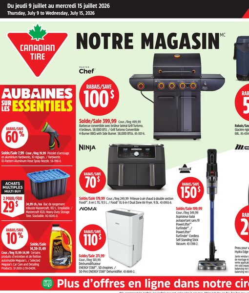 Circulaire Canadian Tire du 9 au 15 juillet 2026