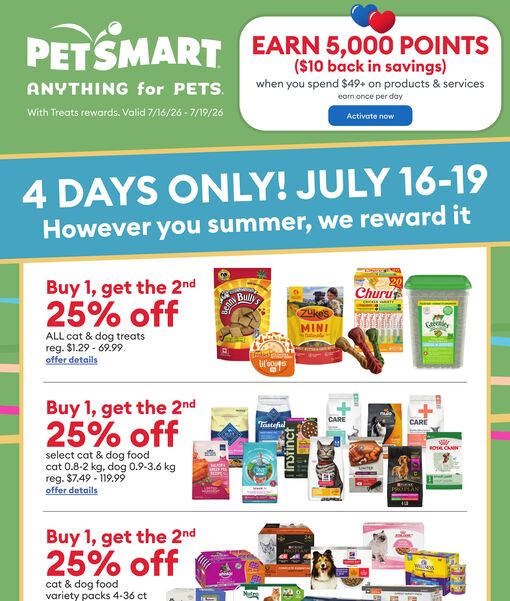 Circulaire PetSmart du 16 au 19 juillet 2026