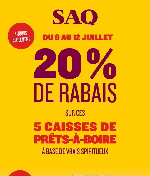 Circulaire SAQ du 9 au 12 juillet 2026
