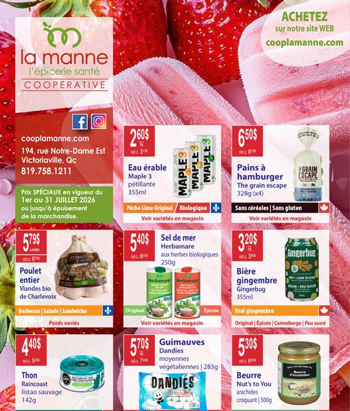 Circulaire Coop LaManne du 1 au 31 juillet 2026