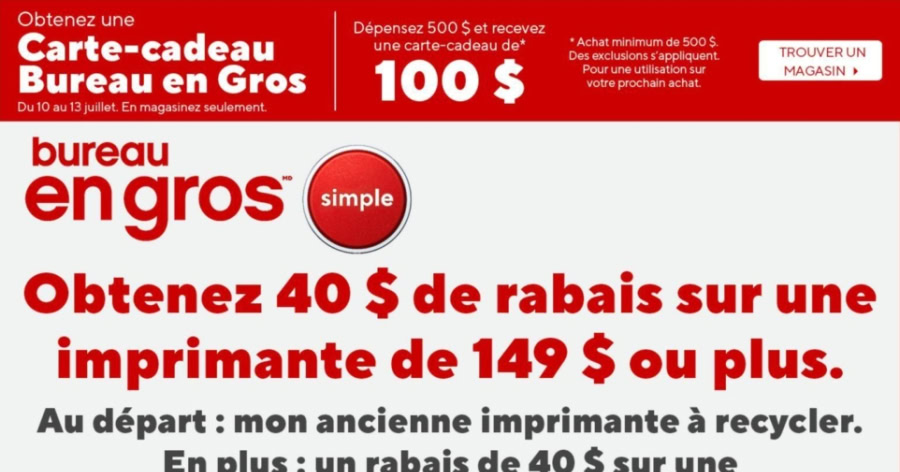 Circulaire Bureau en Gros du 10 au 16 juillet 2026