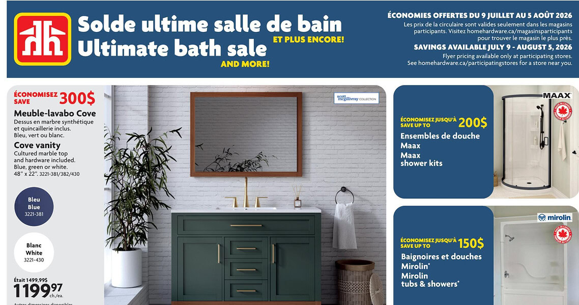 Circulaire Home Hardware du 9 juillet au 5 août 2026