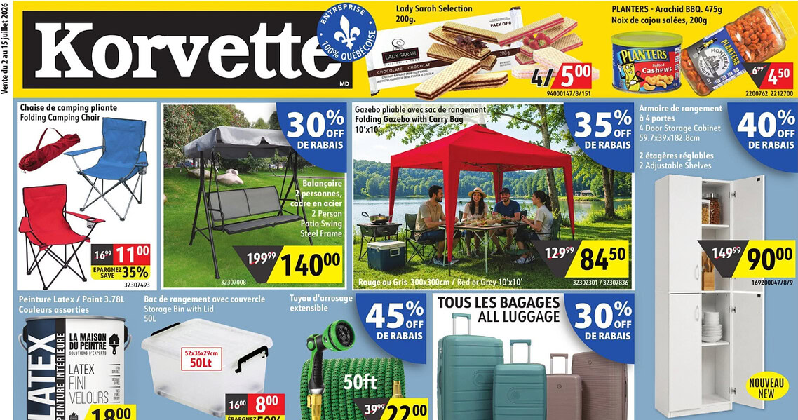 Circulaire Korvette du 2 au 15 juillet 2026