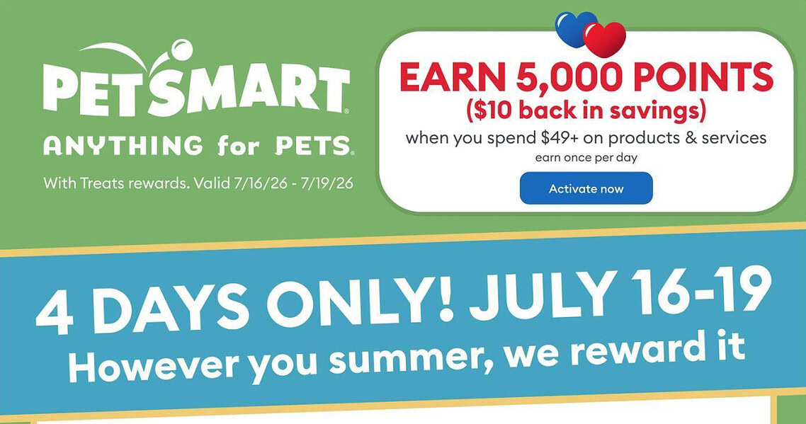 Circulaire PetSmart du 16 au 19 juillet 2026