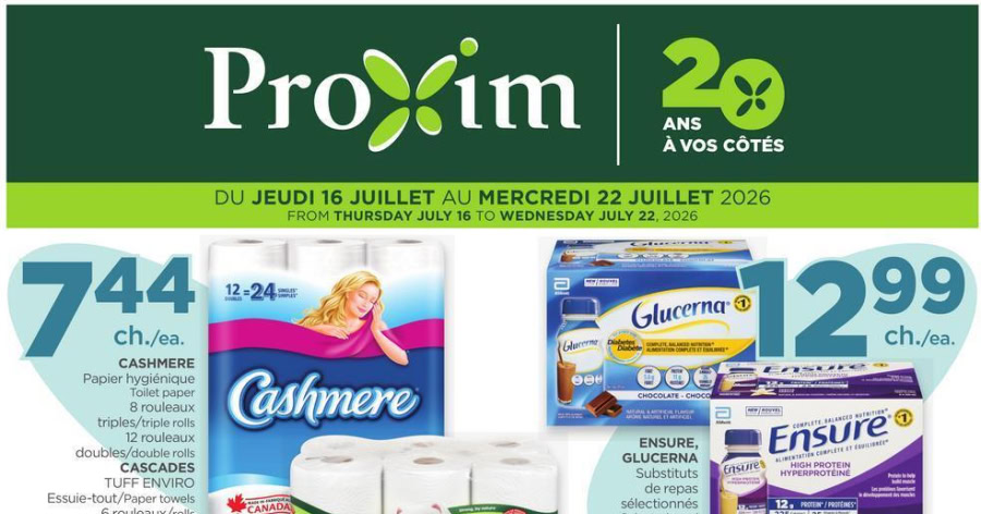 Circulaire Proxim du 16 au 22 juillet 2026