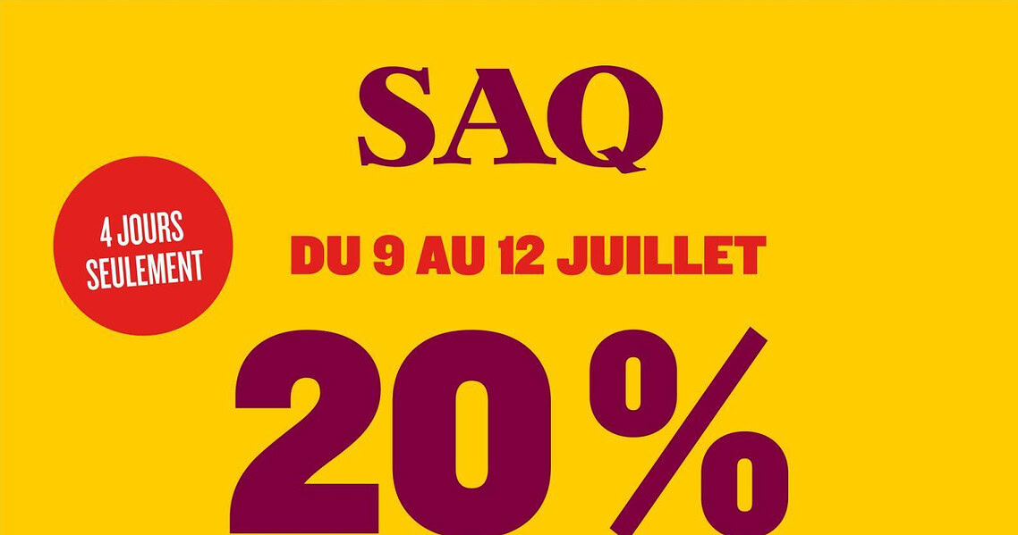 Circulaire SAQ du 9 au 12 juillet 2026