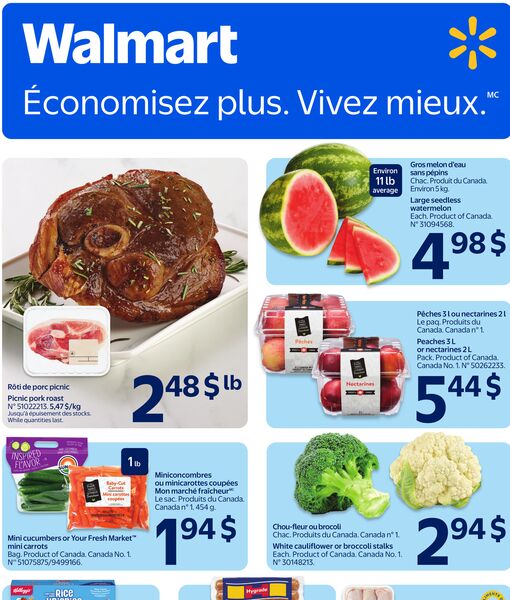 Circulaire Walmart du 27 août au 2 septembre 2026