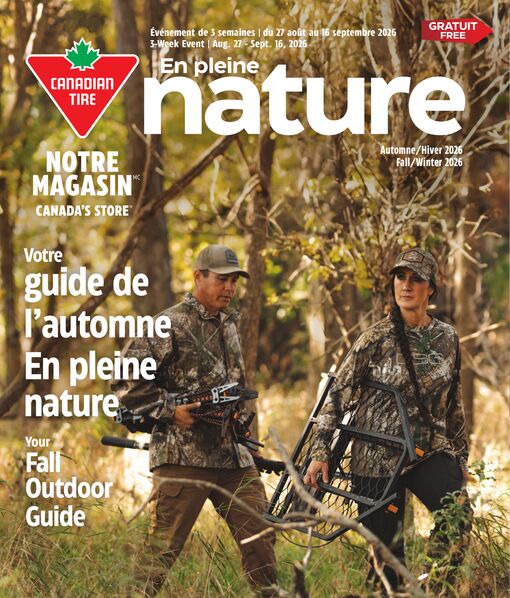 Circulaire Canadian Tire du 27 août au 16 septembre 2026