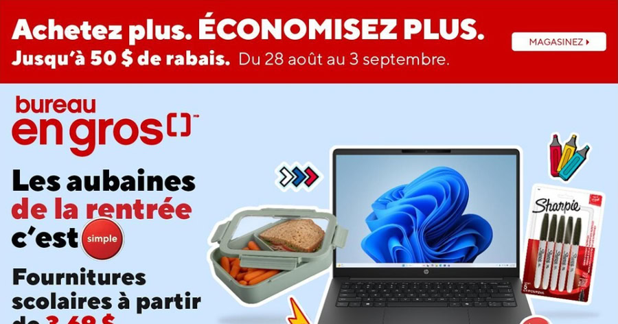 Circulaire Bureau en Gros du 28 août au 3 septembre 2026
