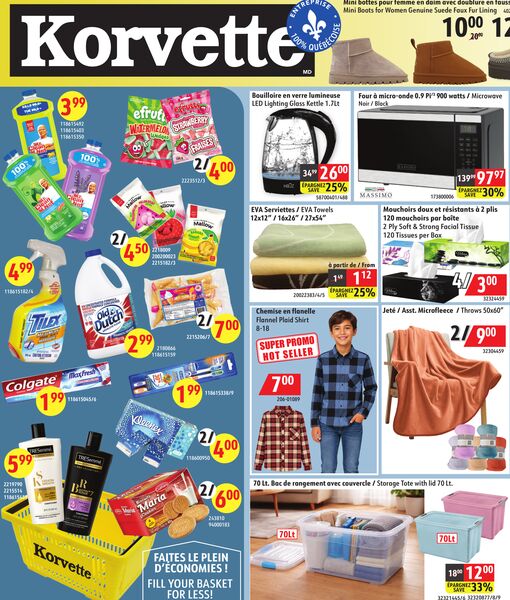 Circulaire Korvette du 17 au 30 septembre 2026