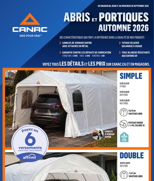 Circulaire Canac du 17 au 30 septembre 2026
