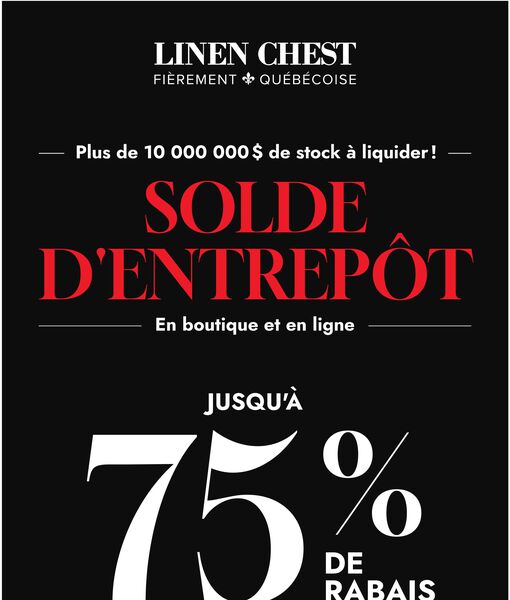Circulaire Linen Chest du 23 septembre au 18 octobre 2026