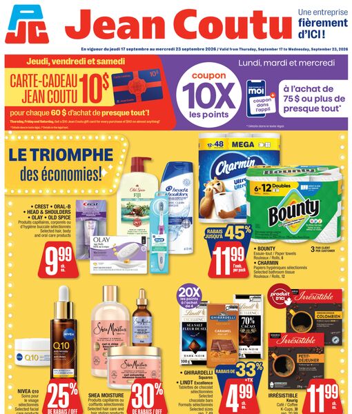 Circulaire Jean Coutu du 17 au 23 septembre 2026