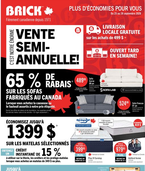 Circulaire Brick du 25 au 28 septembre 2026