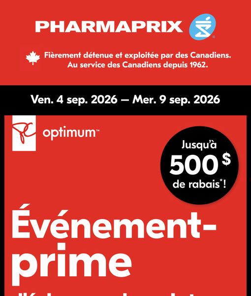 Circulaire Pharmaprix du 4 au 9 septembre 2026