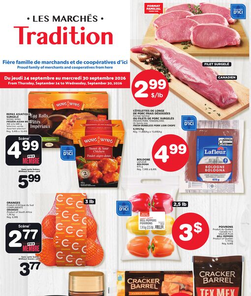 Circulaire Les Marchés Tradition du 24 au 30 septembre 2026