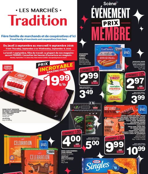 Circulaire Les Marchés Tradition du 3 au 9 septembre 2026