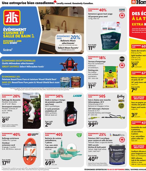 Circulaire Home Hardware du 10 au 23 septembre 2026