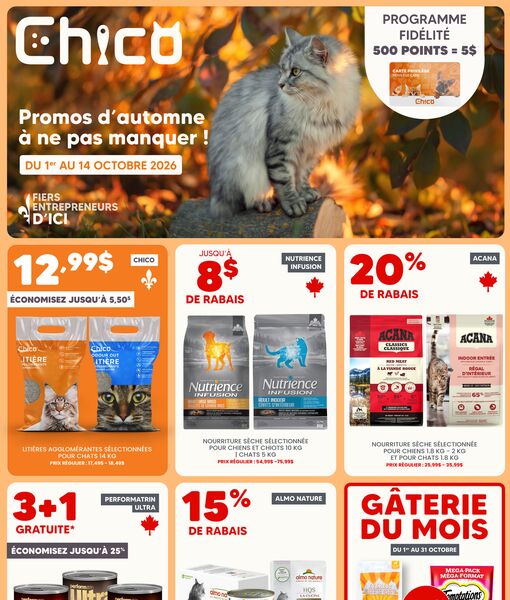 Circulaire Chico du 1 au 14 octobre 2026