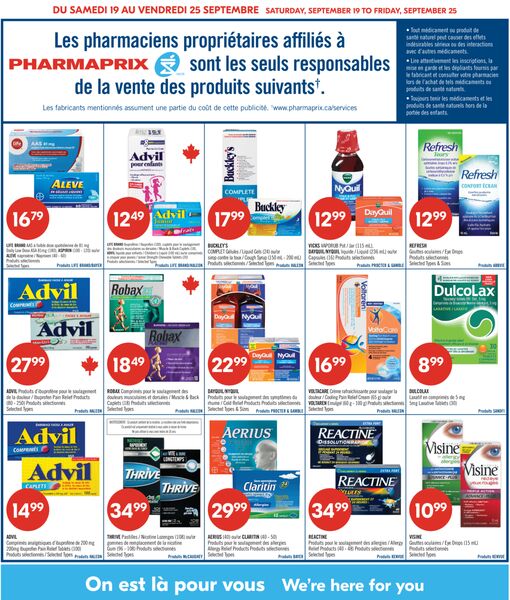 Circulaire Pharmaprix du 19 au 24 septembre 2026