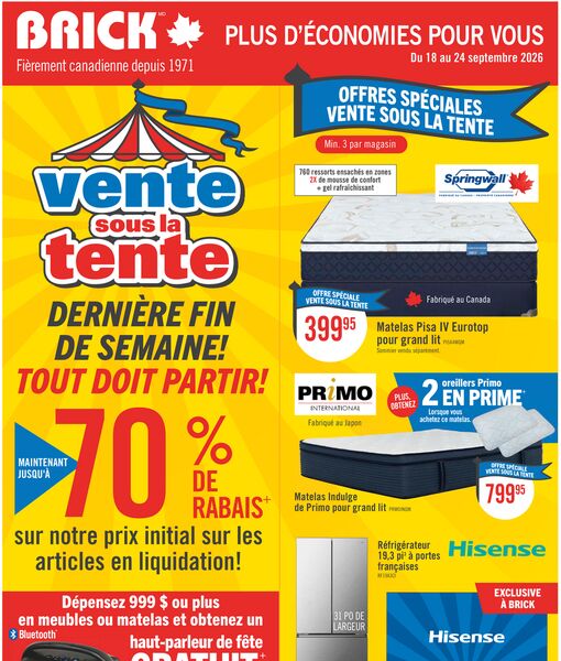 Circulaire Brick du 18 au 24 septembre 2026