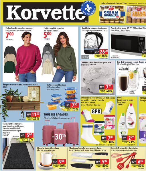 Circulaire Korvette du 3 au 16 septembre 2026