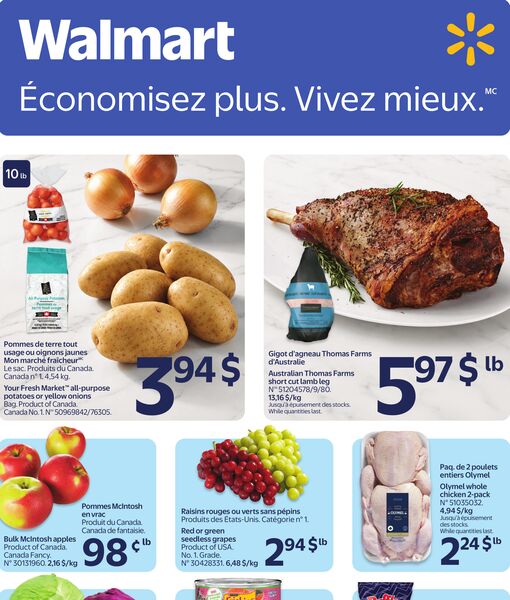 Circulaire Walmart du 24 au 30 septembre 2026