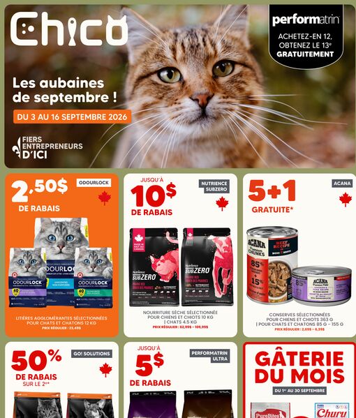 Circulaire Chico du 3 au 16 septembre 2026
