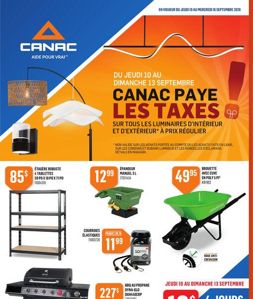 Circulaire Canac du 10 au 16 septembre 2026