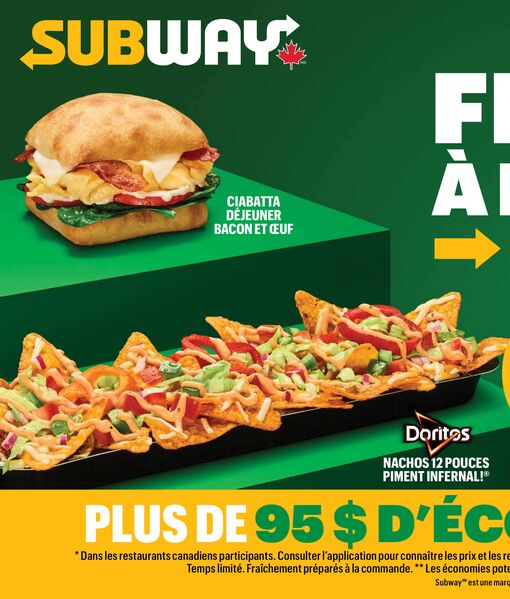 Circulaire Subway du 31 août au 11 octobre 2026