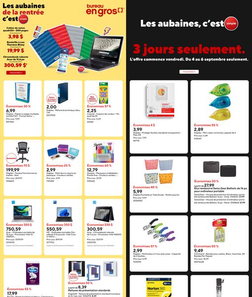 Circulaire Bureau en Gros du 4 au 10 septembre 2026