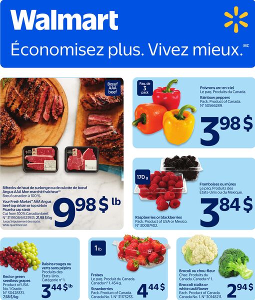 Circulaire Walmart du 3 au 9 septembre 2026
