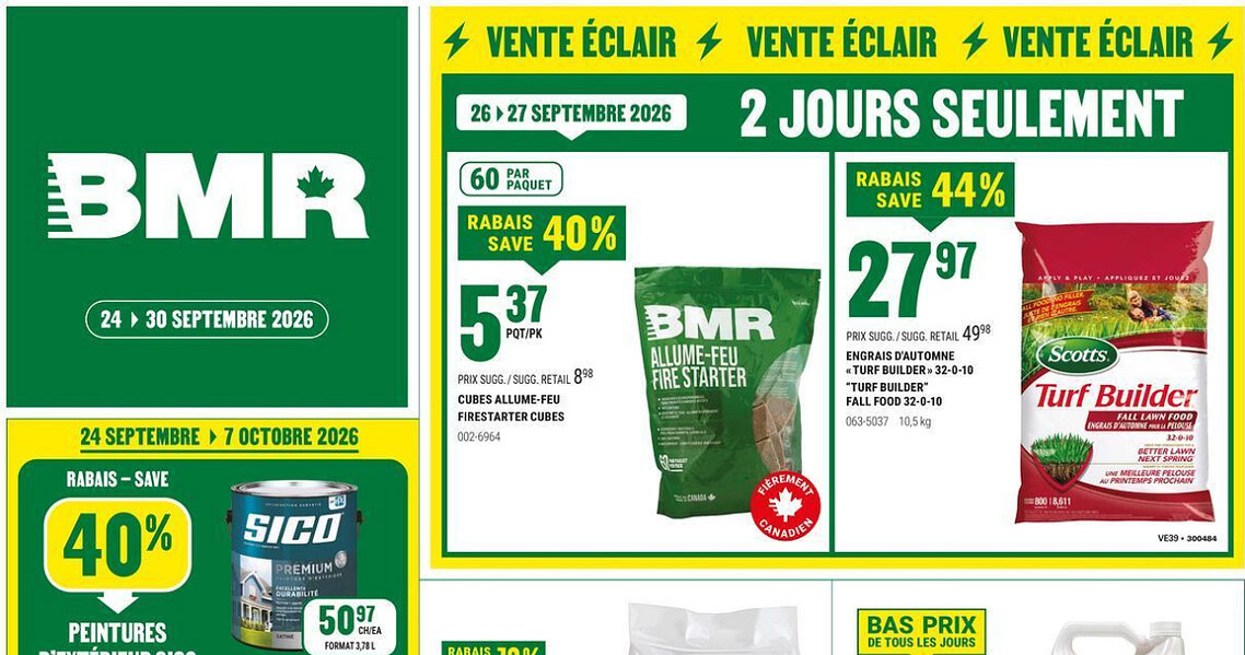 Circulaire BMR Le Groupe du 24 au 30 septembre 2026