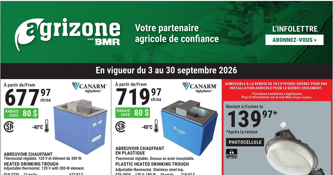 Circulaire BMR Le Groupe du 3 au 30 septembre 2026