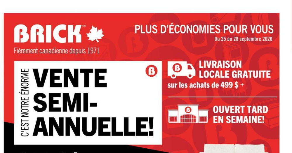 Circulaire Brick du 25 au 28 septembre 2026