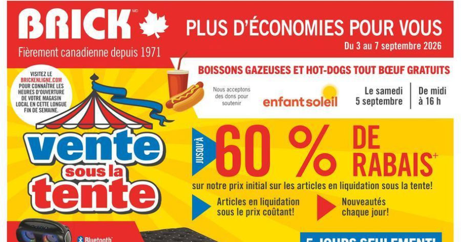 Circulaire Brick du 3 au 17 septembre 2026